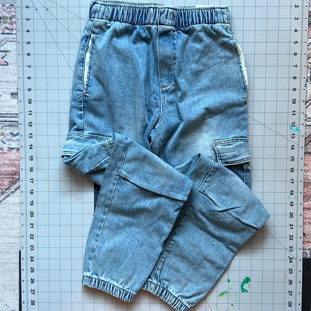 NWT Zara denim cargo pants boys sz 11-12. 152cm